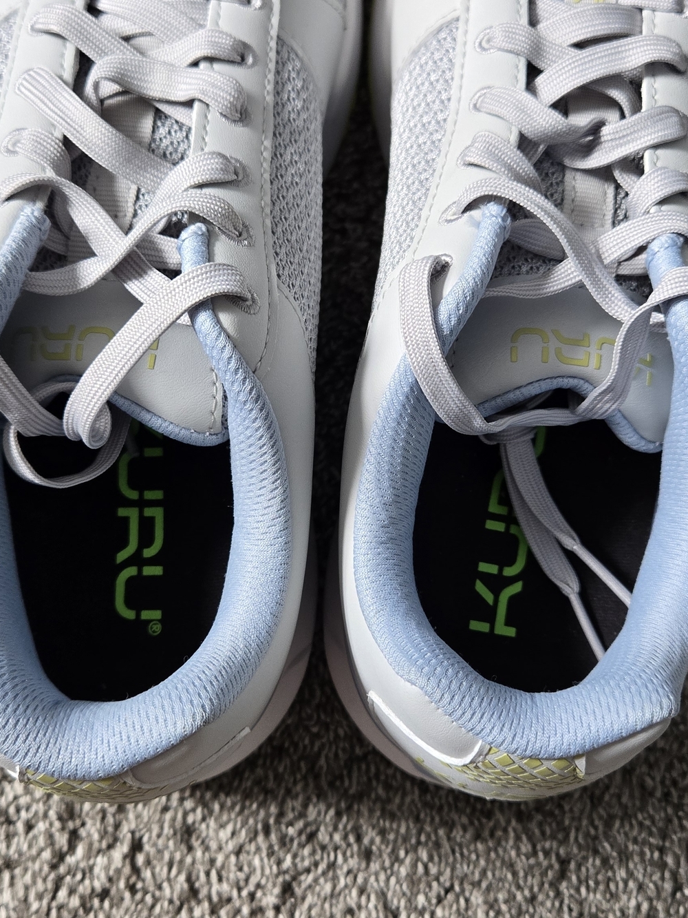 KURU QUANTUM 2 Light Grey and Lime Athletic Sneakers NEW size 9.5 - Picture 9 of 11